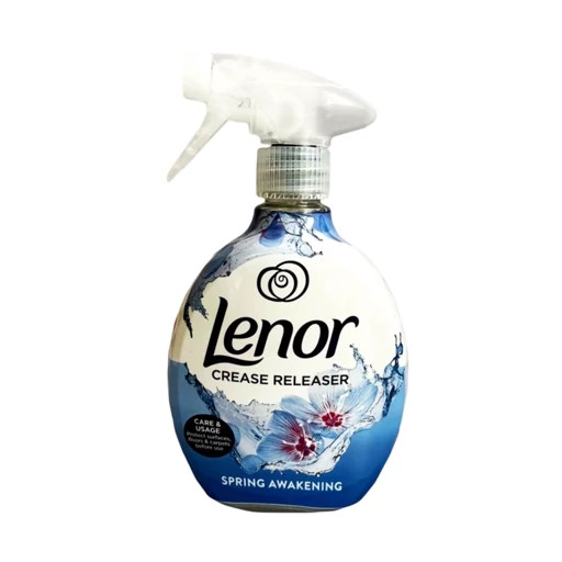 اسپری ضد چروک و خوشبو کننده لباس لنور lenor با رایحه بیداری بهاری حجم 500 میل کاهش چشمگیر چروکها